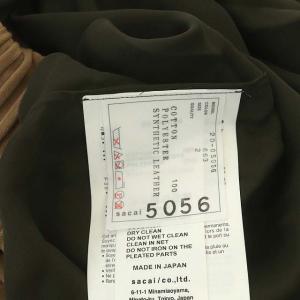 sacai 20-05056 ニット ワンピース ファブリックミックス 2 ベージュ カーキ