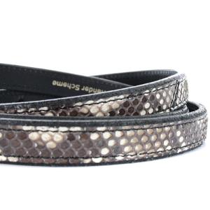 Hender Scheme ベルト パイソン柄 レザー ブラウン