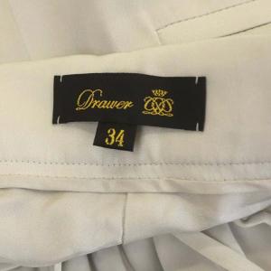 Drawer サテンドロストパンツ テーパード イージー 34 ライトグレー