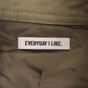 EVERYDAY I LIKE 21SS トレンチコート スプリングコート ロング 背抜き ダブル ベルト付き ライトカーキベージュ