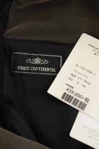 GRACE CONTINENTAL リボンサロペット パンツ 切替 レース ノースリーブ 36 ブラック