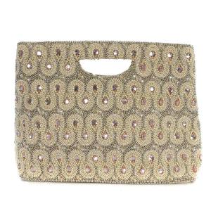 GRACE CONTINENTAL ハンドバッグ ショルダーバッグ 2way ビーズ刺繍 ホワイト