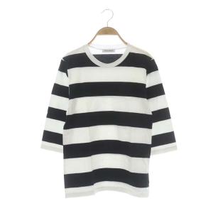 CREW NECK H/S PO WIDE BORDER Tシャツ 八分袖 ボーダー 02