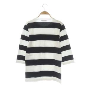 MADISONBLUE CREW NECK H/S PO WIDE BORDER Tシャツ 八分袖 ボーダー 02