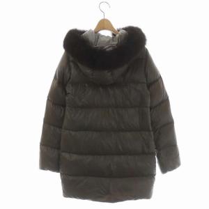 DUVETICA KAPPA ダウンジャケット 中綿ジャケット フォックスファー フード 40 ブラウン