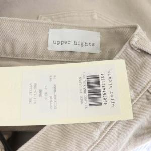 upper hights THE STELLA SAND ストレッチ スリム テーパードデニムパンツ ダメージ加工 25