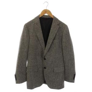 ウール2Bテーラードジャケット ミドル丈 総裏地 S ブラック ホワイト