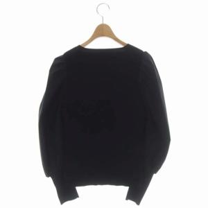 CELFORD 20AW パワーショルダーコンビニット カットソー プルオーバー 長袖 38 ブラック