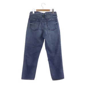 upper hights THE HERS ミッドライズアンクルストレートデニムパンツ ジーンズ 25 ブルー