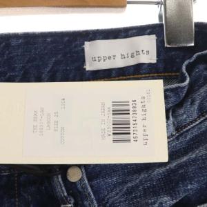 upper hights THE HERS ミッドライズアンクルストレートデニムパンツ ジーンズ 25 ブルー