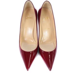 Christian Louboutin パンプス エナメル ピンヒール ポインテッドトゥ 26cm ボルドー