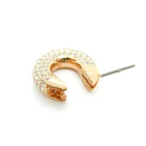 SWAROVSKI Dextera フープピアス ストーン シャンパンゴールド