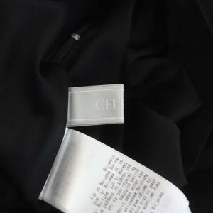 CELFORD 21SS ラッフルシアーチェックスカート フレア ロング 36 ブラック
