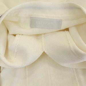 CELFORD ボウタイニットワンピース ロング ミモレ丈 長袖 36 ホワイト ブラック