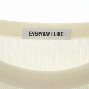EVERYDAY I LIKE テレコ Tシャツ カットソー プルオーバー 半袖 リブ ホワイト