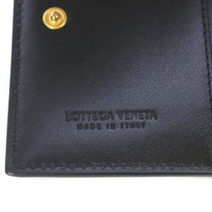 BOTTEGA VENETA マキシイントレチャート 二つ折り財布 黒 651381