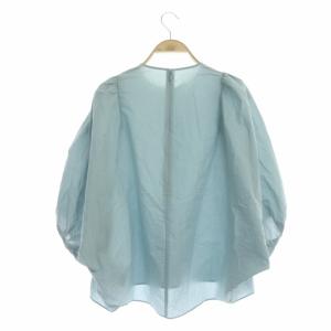 DRESSTERIOR ボリュームスリーブブラウス プルオーバー 五分袖 38 ライトブルー