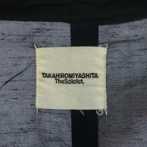 TAKAHIROMIYASHITATheSoloIst. double breasted pajama shirt シャツジャケット テーラード ダブル シルク混 薄手 46 濃紺