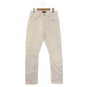ホワイトデニムパンツ ジーンズ テーパード 34 ホワイト
