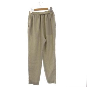 ENFOLD 22SS トラウザーズパンツ テーパードパンツ タック 38 グレージュ