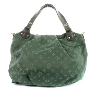 russet ハンドバッグ ショルダーバッグ 2way ナイロン モノグラム グリーン