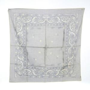 スカーフ 大判 ココマーク ペイズリー グレー OH