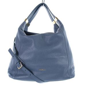 LIZ ハンドバッグ レザー ショルダーバッグ 2way ブルー