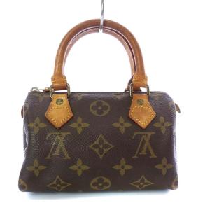 LOUIS VUITTON M41534 モノグラム ミニスピーディ ハンドバッグ 茶
