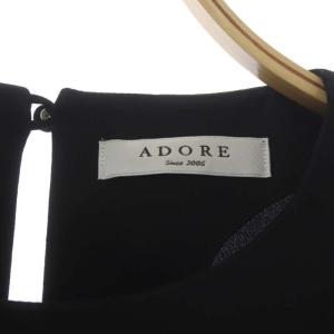 ADORE ジョーゼットプルオーバートップス フレアスリーブ 38 ブラック