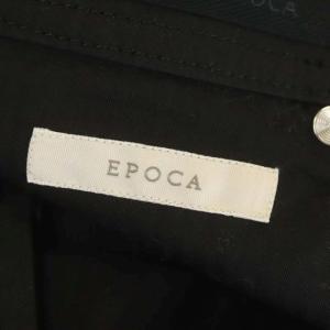 EPOCA ベロア ストレッチパンツ テーパード スリム 38 ブラック