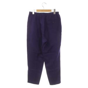 Drawer ドロスト イージーパンツ テーパード タック シルク混 38 紫 パープル