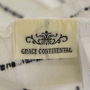GRACE CONTINENTAL バイカラーフレアニットワンピース キャミソール付き 36 ホワイト
