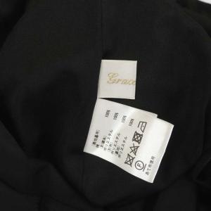 Grace Class 21AW モスリン刺繍キャミドレス キャミワンピース タック ロング フレア 36 カーキ 黒 ブラック