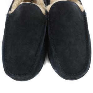 UGG australia ASCOT ムートンシューズ モカシン ローファー 27cm ネイビー