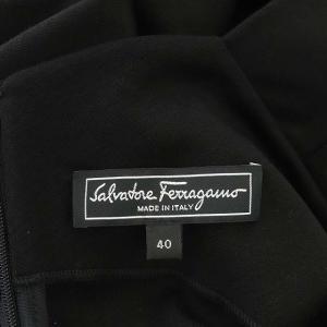 Salvatore Ferragamo ワンピース フレンチスリーブ 40 ブラック