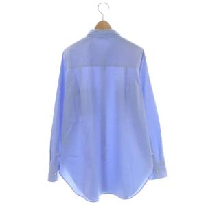 EVERYDAY I LIKE WASH シャツ ブラウス 長袖 前開き チュニック丈 ライトブルー