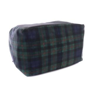 russet ハンドバッグ ミニボストンバッグ キューブ チェック柄 ロゴデザイン モノグラム ブラック グリーン