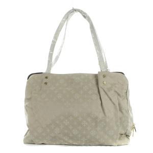 russet トートバッグ ショルダーバッグ 2way モノグラム ナイロン ライトグレー