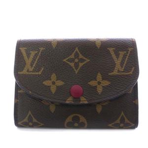 LOUIS VUITTON M41939 モノグラム ポルトモネ ロザリ フューシャ コインケース 茶