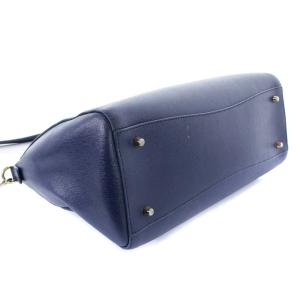 FURLA LINDA ショルダーバッグ ハンドバッグ 2way レザー ロゴ 紺 ネイビー