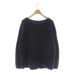 Plage ウールVネックシャギーニット セーター プルオーバー 長袖 ネイビー