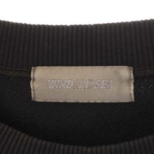 WIND AND SEA ロゴ刺繍 プルオーバー トレーナー スウェット 七分袖 L ダークグレー
