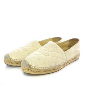 G32910 シューズ スリッポン マトラッセ ココマーク エスパドリーユ 37 アイボリー 