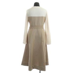 CELFORD 20AW ホールガーメントワンピース ニット ロング 長袖 フレア 36 ベージュ アイボリー