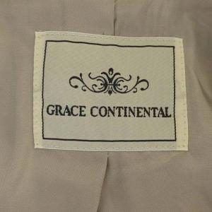 GRACE CONTINENTAL ベルテッドリバーコート ファー 36 ライトグレージュ