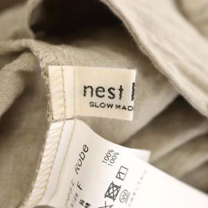 nest Robe ブラックリネンペチコートパンツ ギャザー レース F グレージュ