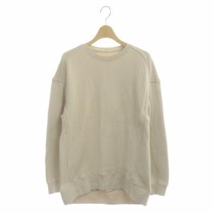トレーナー スウェット 長袖 プルオーバー カシミヤタッチ裏毛 クルーネック 36 ベージュ