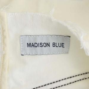 MADISONBLUE デニムスカート 台形 ミニ カットオフ ボタンフライ 01 ホワイト