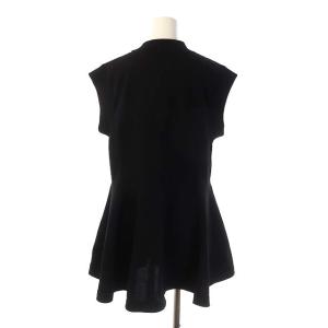 ADORE 22SS エアリーフォルムニット ノースリーブ ニット チュニック フレア 38 ブラック