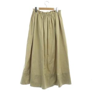 Drawer 20SS ギャザー ロングスカート マキシ丈 ドロスト 38 ベージュ